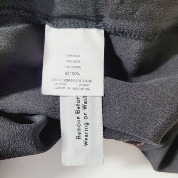 Madewell Black 100% Silk Contrast stitch Blouse Size S - Picture 6 of 7